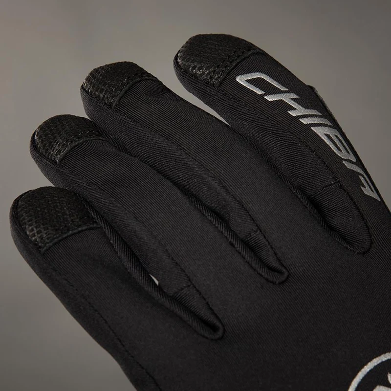 CHIBA Phantom - Radhandschuhe XS schwarz/schwarz, Softshell, winddicht, Touchfunktion