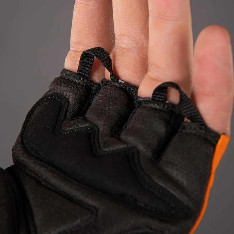 CHIBA Gel Comfort - Fahrradhandschuhe L schwarz/orange, atmungsaktiv mit Gelpolsterung