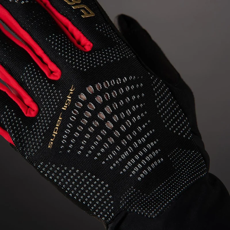CHIBA Superlight - Radhandschuhe kurzfinger schwarz/rot XS, atmungsaktiv & leicht