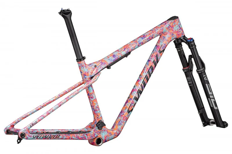 EPIC WC SW Rahmenset Lagoon Blue/Purple Orchid/Blaze XL - Carbon Mountainbike Fully Rahmen