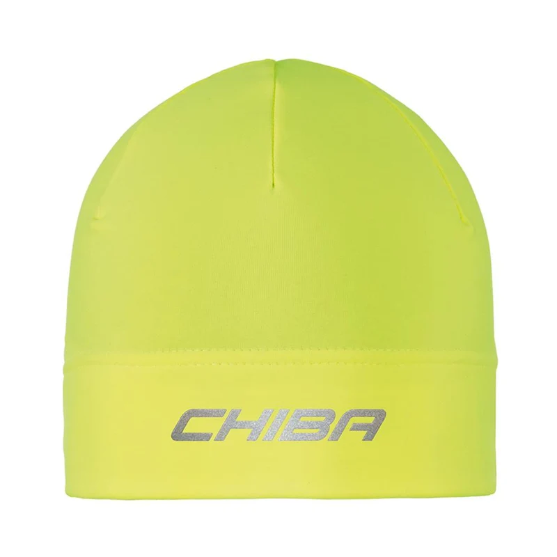 CHIBA Thermofleece Mütze - S/M, neongelb, atmungsaktiv, reflektierend