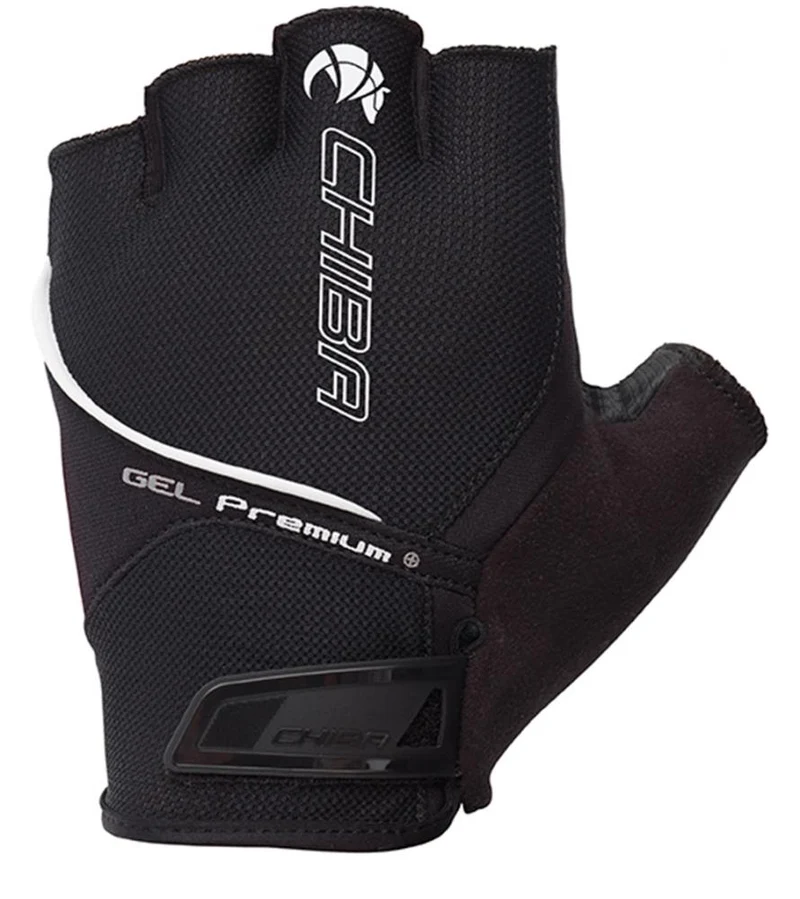 CHIBA Gel Premium - Radhandschuhe kurzfinger schwarz XS, atmungsaktiv & gepolstert