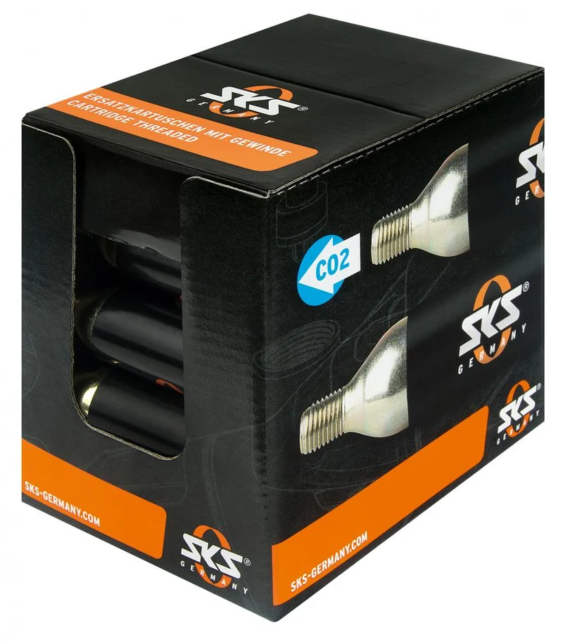 SKS CO2-Kartuschenpaket 16g mit Gewinde - CO2 Kartusche - CO2Kartusche