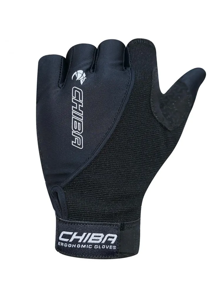 CHIBA Argon II - Radhandschuhe XXL schwarz mit Gelpolsterung und Belüftung