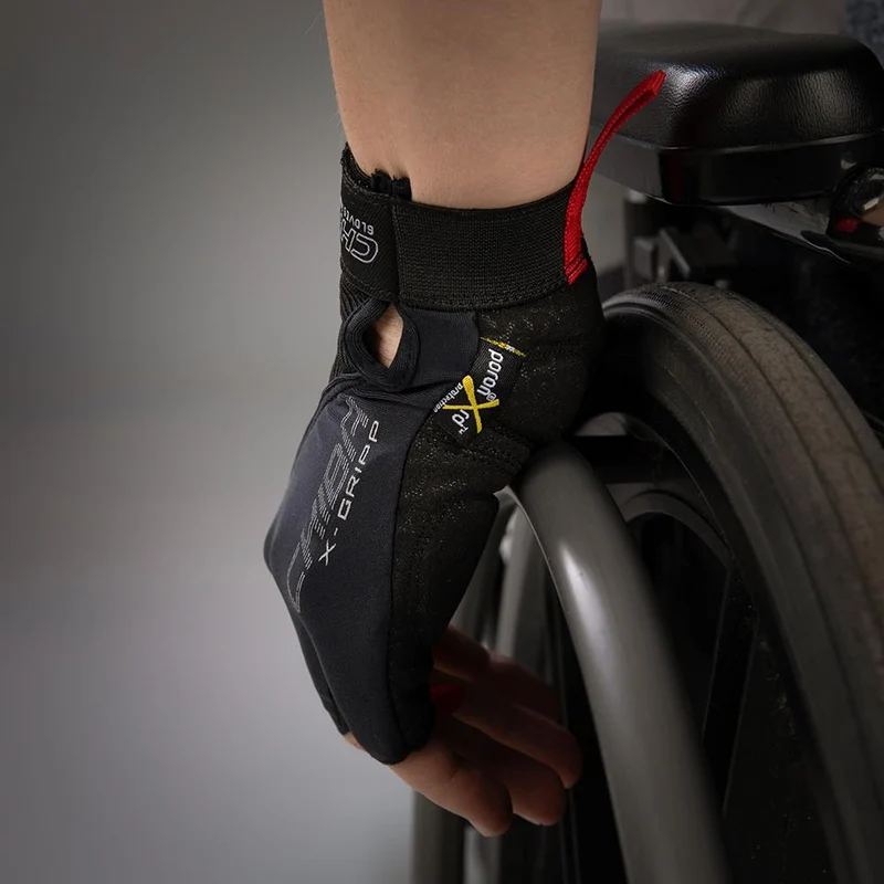 CHIBA Argon II - Radhandschuhe XXL schwarz mit Gelpolsterung und Belüftung