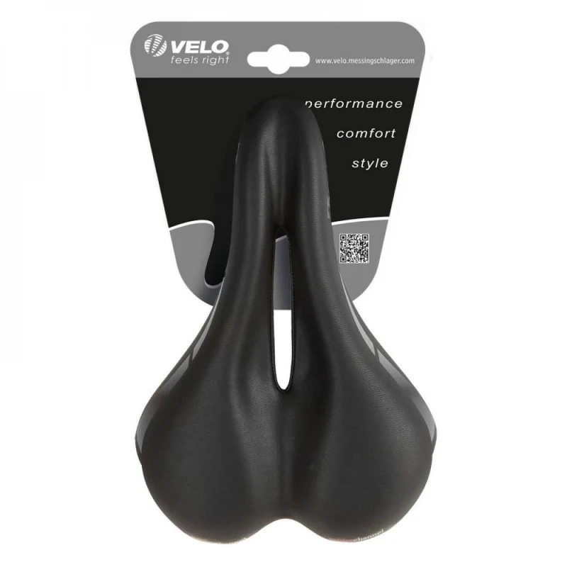VELO Wide Damen-Fahrradsattel 250 × 168 mm schwarz