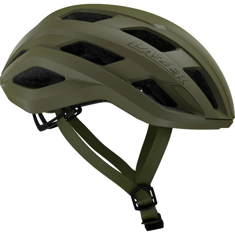 LAZER Helm Strada KinetiCore Road Matte Pine Green (M) - sicherer Rennradhelm mit Top-Belüftung