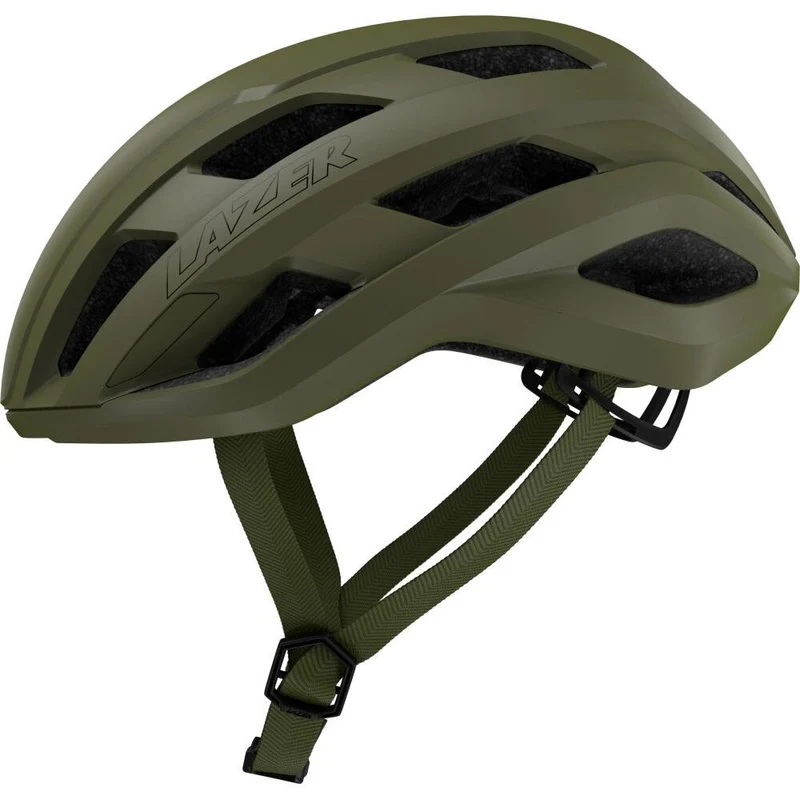 LAZER Helm Strada KinetiCore Road Matte Pine Green (M) - sicherer Rennradhelm mit Top-Belüftung