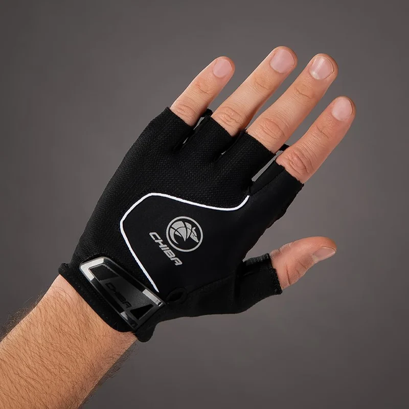 CHIBA Cool Air - Radhandschuhe kurz, schwarz, Größe M, atmungsaktiv, Gelpolsterung