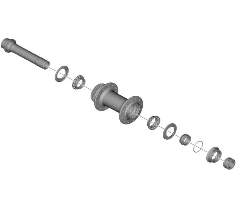 SHIMANO Hohlachse WH-RS710-F Komplettkit - präziser Ersatz für Vorderrad-Laufräder