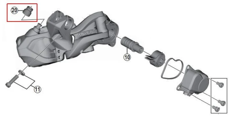 SHIMANO Gummimanschette für RD-M9050 Gummimanschette - Schutz für Schaltwerk RD-M9050