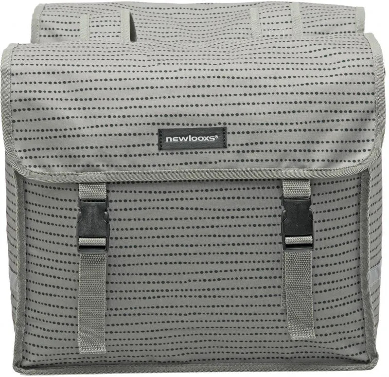 New Looxs Doppelpacktasche Fiori Double Nomi Grey Grey - geräumige, praktische Fahrrad-Doppeltasche