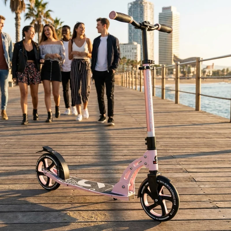 Scooter Six Degrees Aluminium SG pastell-pink, 205mm