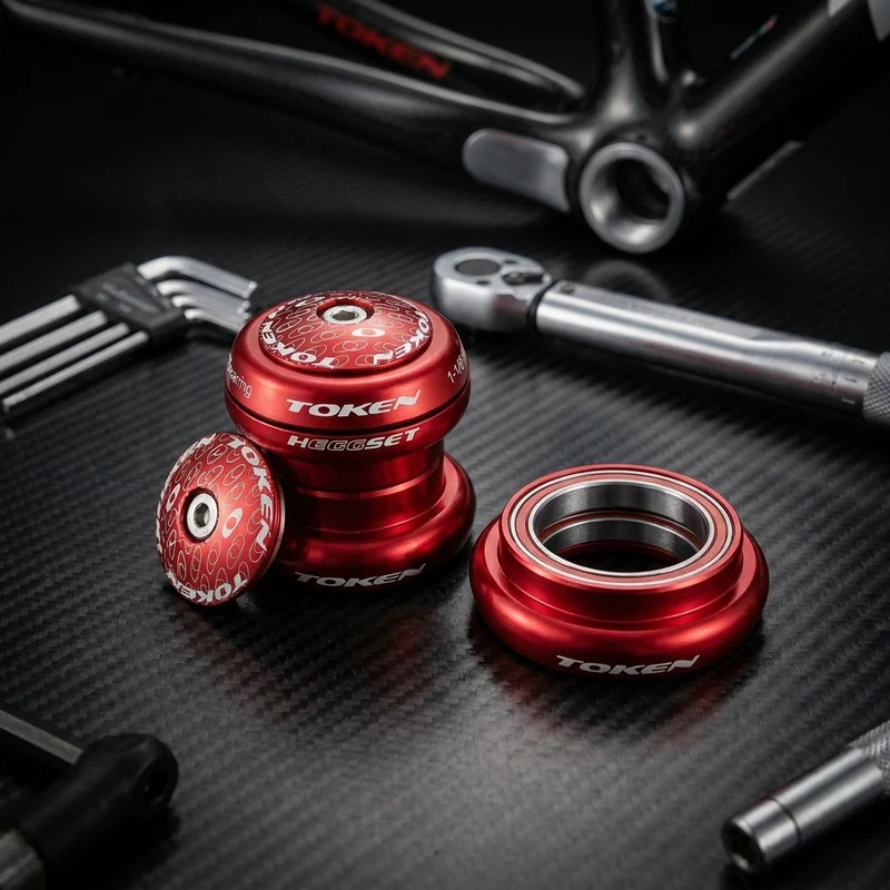 TOKEN Steuersatz hEGGset AHead 2in1 1 1/8" rot (34/41mm)