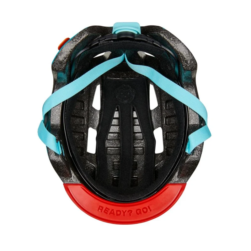 AFFENZAHN Helm Hai Petrol Größe M 50-56cm Kopfumfang mit Sicherheits-Rücklicht