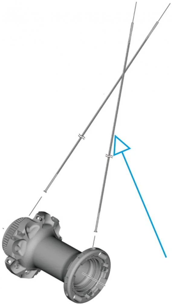 SHIMANO Speiche WH-R9270 HR links - für Dura-Ace WH-R9270 Hinterrad, Rennrad, Disc