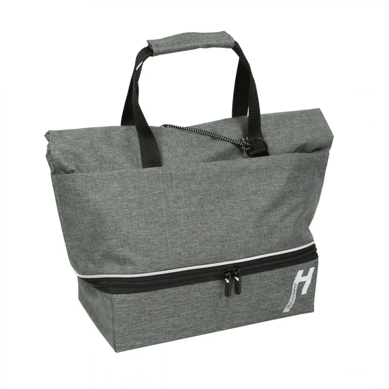 Haberland Gepäckträgeraufsatztasche Lena grau - praktische Racktime 2.0 Transportlösung