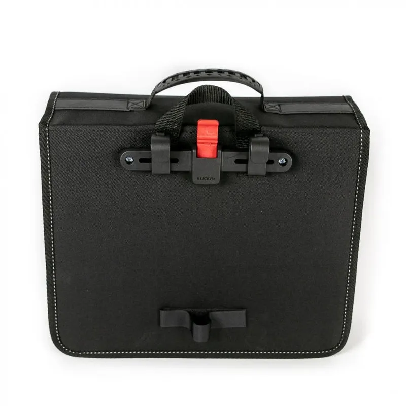 Haberland Einzeltasche 14l Comfort schwarz - stabile Gepäckträgertasche mit Kompaktschiene