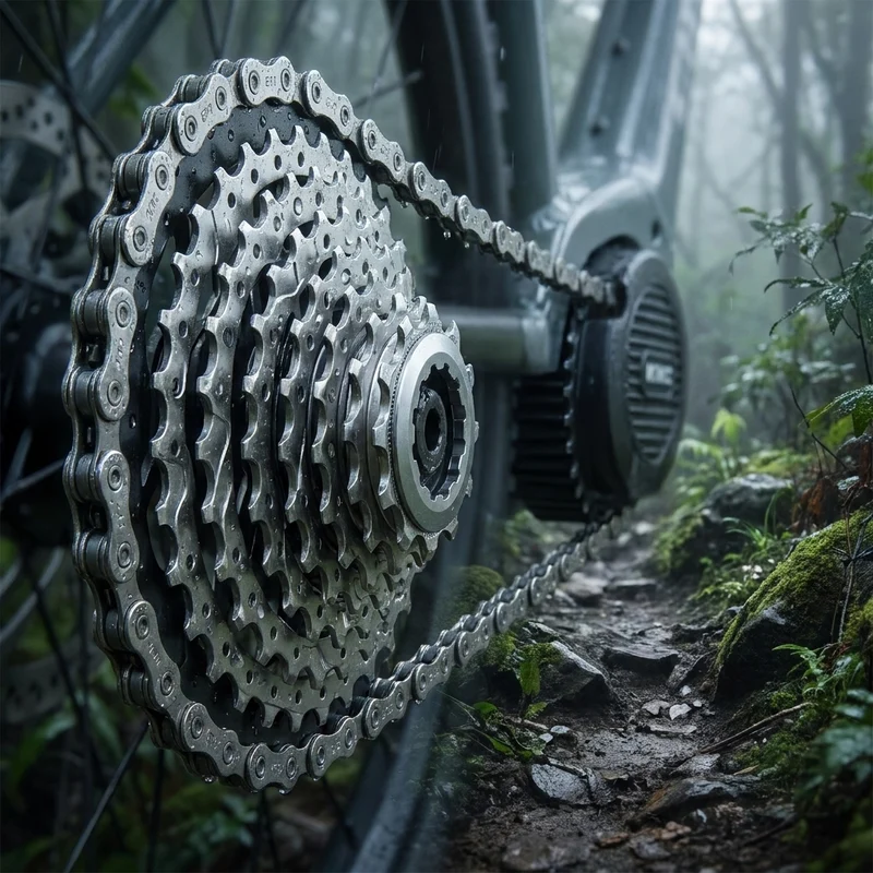 KMC E11 EPT 11-fach Schaltungskette 50m Silber - Für E-Bikes mit Mittelmotoren