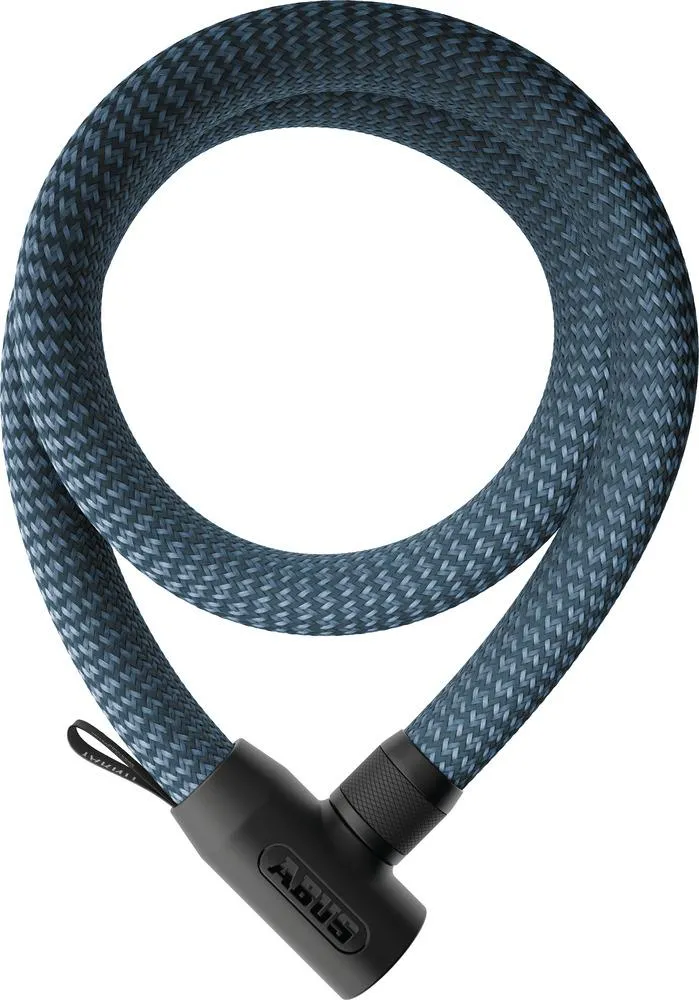 ABUS YARNIT 4004K/110 Textil-Kettenschloss - Denim Blue, 110 cm, 24 mm, 880 g, Security Level 7, Anti-Picking-Zylinder