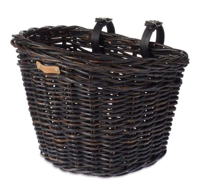 Basil Vorderrradkorb Darcy L Rattan schwarz 35x3628 cm
