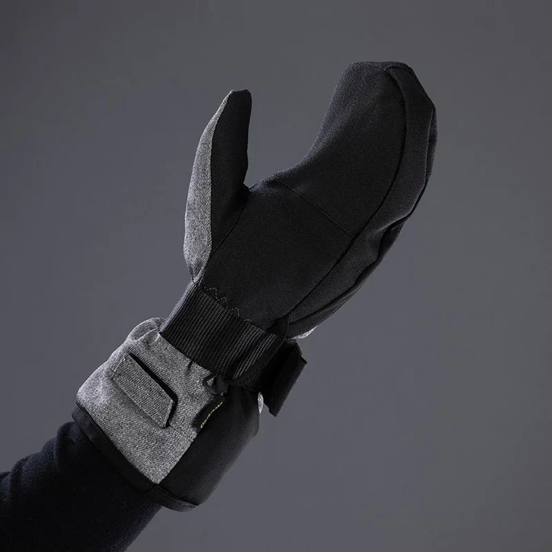 CHIBA Board Mitten - wasserdichte Primaloft Snowboard-/Bike-Handschuhe, Größe 9, Hlgrau/weiß