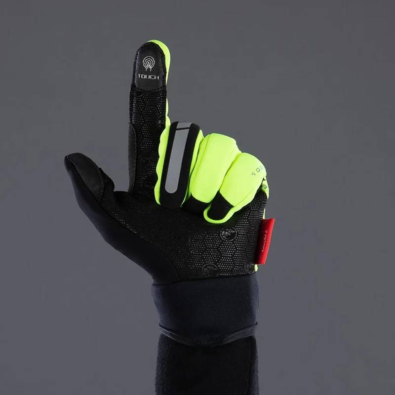 CHIBA Competition Plus - Radhandschuhe neongelb, winddicht, atmungsaktiv, Größe 10