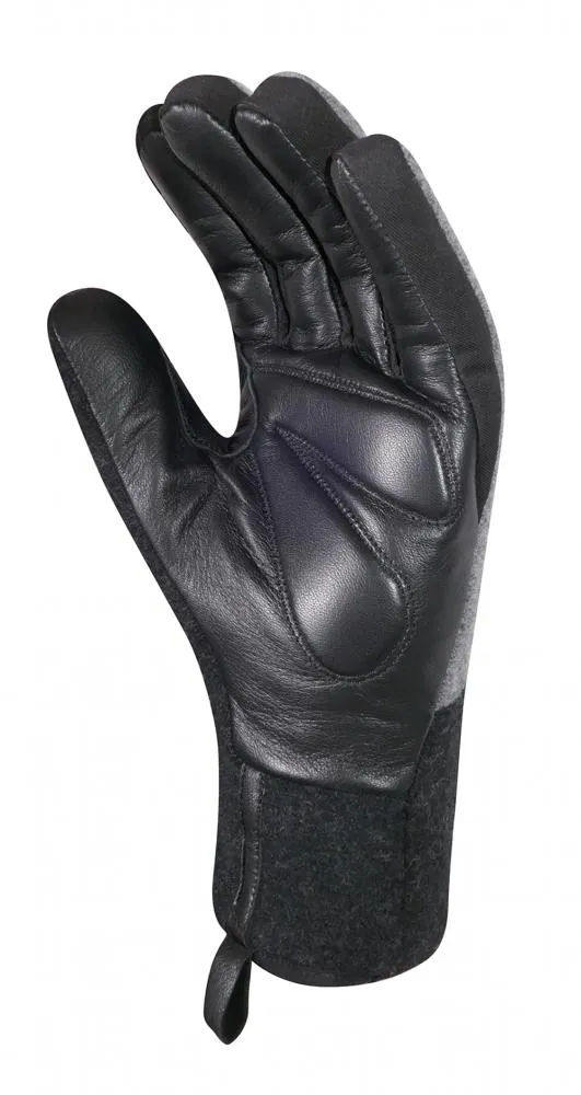 CHIBA All Natural Glove Warm - wasserdichter Merino-Leder Radhandschuh, S, dunkelgrau