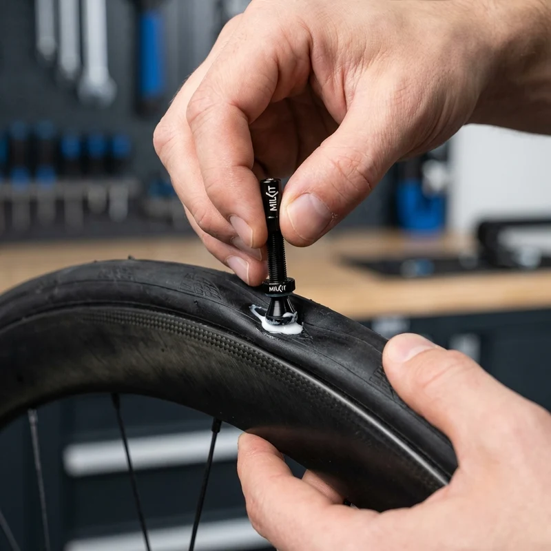 milKit Tubeless-Ventile DV5 55 mm - einfache und saubere Montage