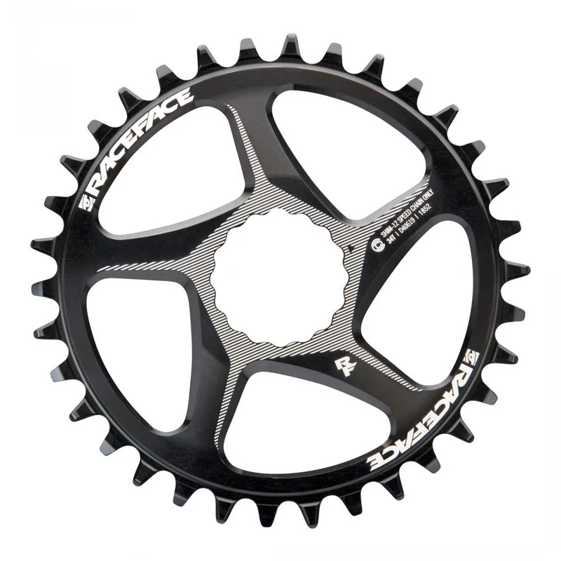 Race Face Era Cinch Direct Mount Kettenblatt 34 Z., schwarz - präziser Antrieb für Shimano 12-fach