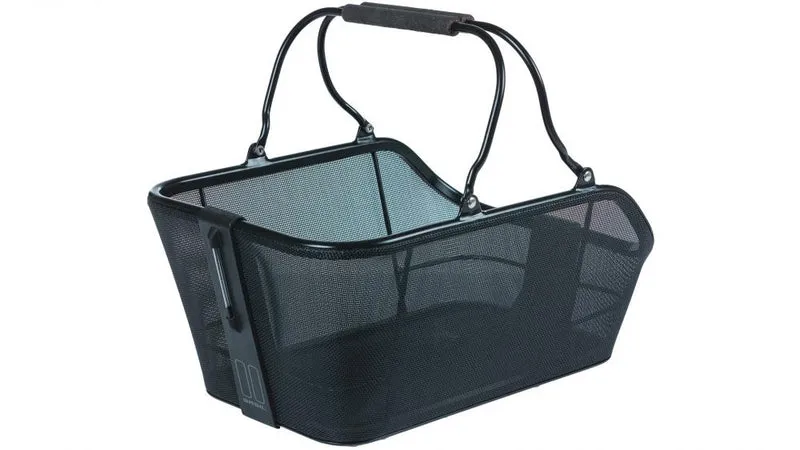 Basil Cento Tech Fiber Nordlicht Hinterradkorb - 21 Liter Textonile/Alu - inkl. MIK 2.0 Adapter & LED-Rücklicht (ohne Batterie) - Adapter - Fahrradkorb