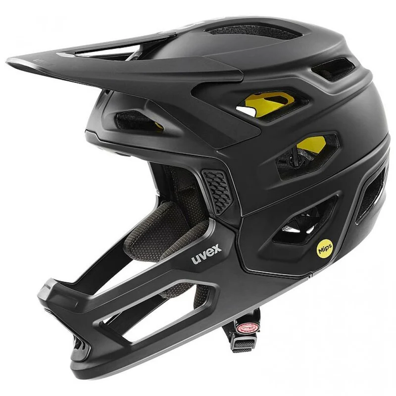 Uvex Revolt MIPS MTB-Helm all black matt 57-61 cm - MIPS, abnehmbarer Kinnbügel, 16 Lüftungen, EN 1078