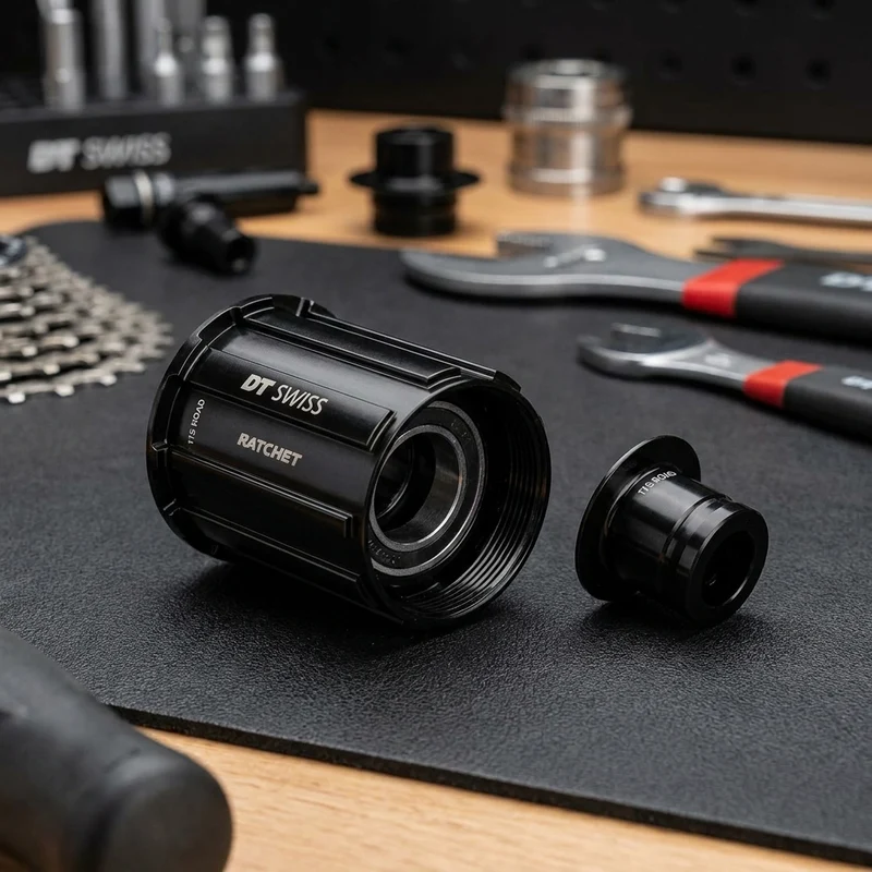 DT Swiss Freilauf/Rotor Umrüstkit Shimano für Ratchet 12 x 142 mm Rot - schnelle Naben-Umrüstung