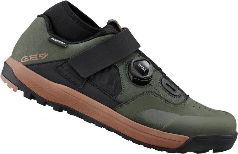 SHIMANO Fahrradschuhe GE900 MTB SPD Größe 45 Fahrradschuhe - Enduro-spezifische Sohle, Grün