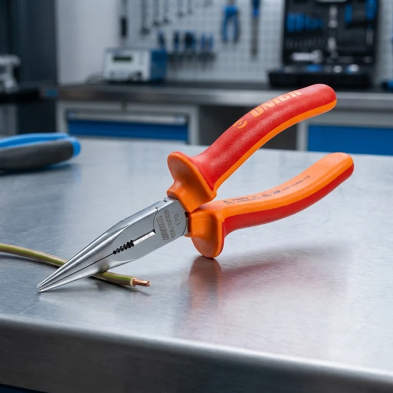 Unior 508-1VDEBI Flachrundzange mit Schneide 61mm red - Unbekannt