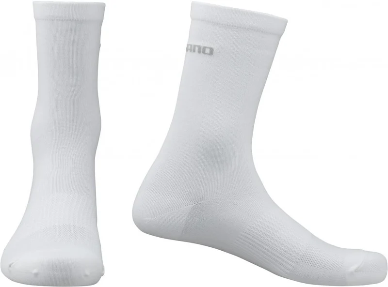 SHIMANO PERFORMANCE SOCKS WHITE S/M WHITE - atmungsaktive Radsocken mit Performance-Passform