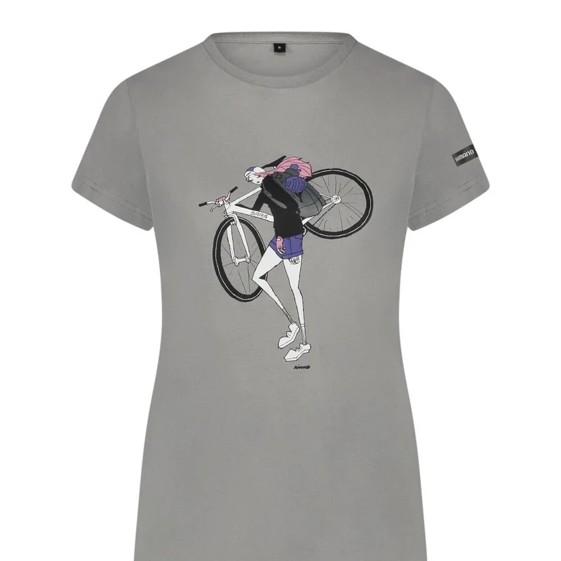 SHIMANO W's Sentiero Ltd T-Shirt Gray s Gray - atmungsaktives Performance-Shirt