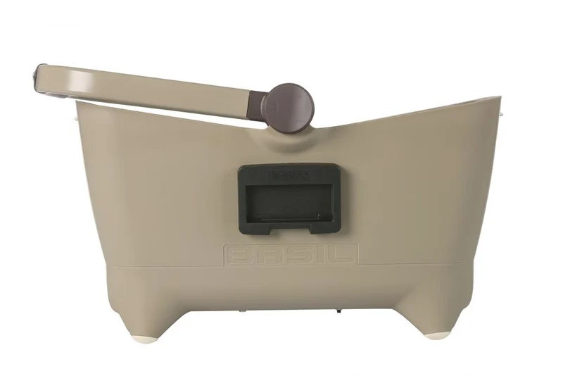 Basil Buddy Hundefahrradkorb Vorderrad mit Klickfix Adapterplatte - Biscotti Brown 45x22x32 cm