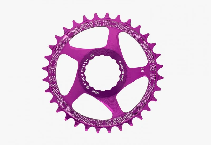 Race Face Cinch Direct Mount Kettenblatt, 52mm, 36 Z., lila - präziser Antrieb für moderne MTB-Setups