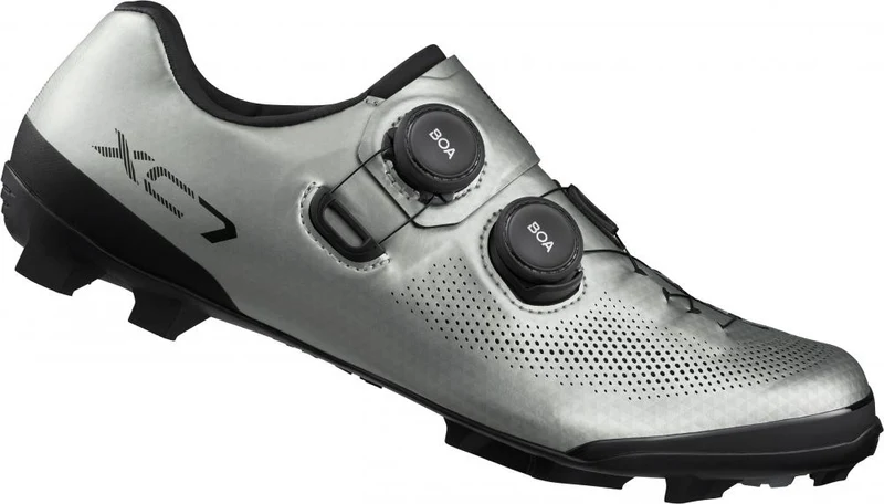 SHIMANO Fahrradschuhe XC703 Herren/Damen MTB SPD Fahrradschuhe - Größe 42 breit, Silber