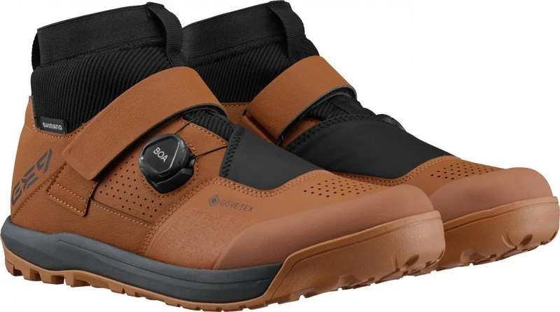 SHIMANO Fahrradschuhe GE900GTX Herren/Damen MTB SPD Größe 40 Braun - wasserdicht mit GORE-TEX