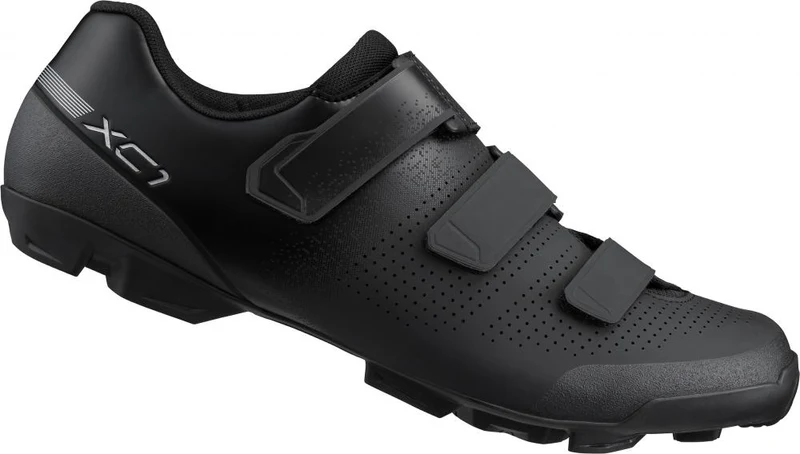 SHIMANO Fahrradschuhe XC102 Herren/Damen MTB SPD Größe 40 Schwarz - XC MTB Schuh mit Klettverschluss