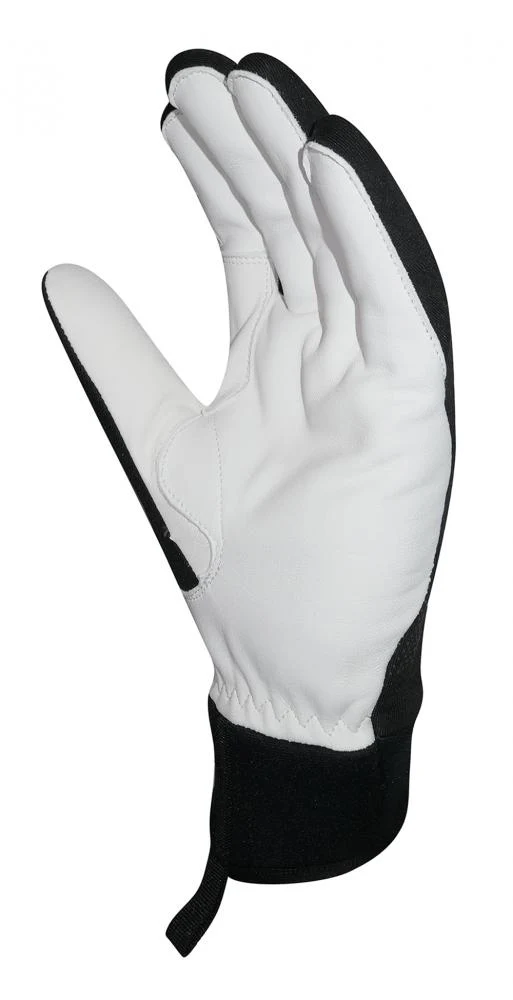 CHIBA Bernina - winddichte Softshell-Radhandschuhe mit Nappa-Lederinnenhand, Größe 10, sz/gold