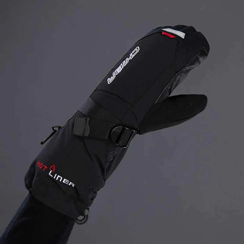 CHIBA Thermo Mitten - wasserdichte, winddichte Radhandschuhe mit Primaloft, Größe 7, schwarz