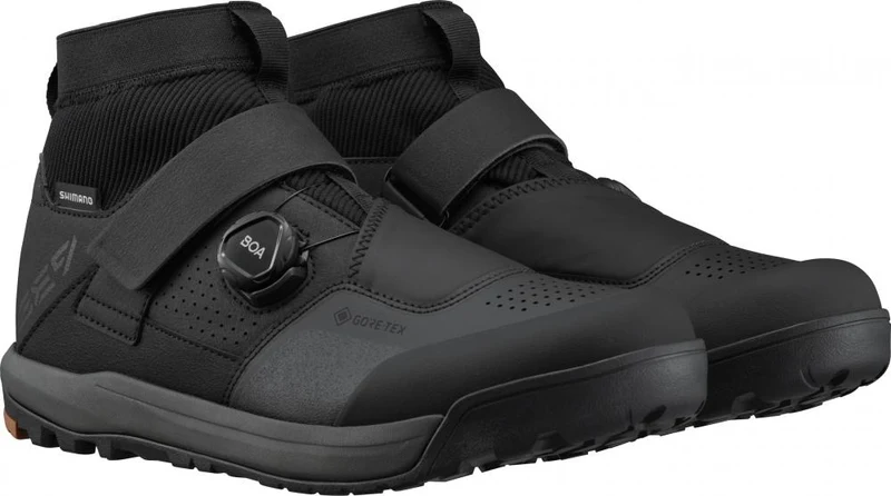 SHIMANO Fahrradschuhe GE900GTX Herren/Damen MTB SPD Größe 46 Schwarz - wasserdichter Gravity/Enduro Schuh
