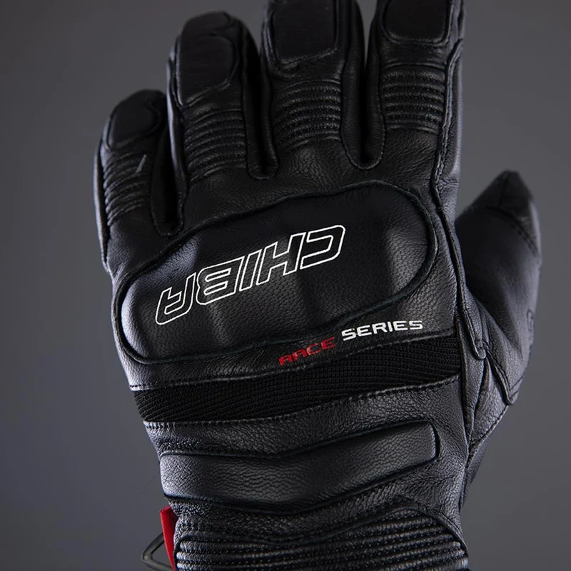 CHIBA Super Race - wasserdichte, winddichte Radhandschuhe, Größe 7, schwarz