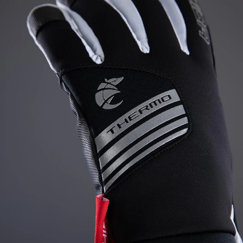 CHIBA Thermo X-Cross - wasserdichte Winter-Radhandschuhe, Größe 7, sz/weiß