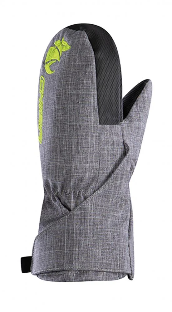 CHIBA Kids Basic Mitten - wasserdichte Kinder-Fäustlinge für Radsport, hellgrau, Gr. V