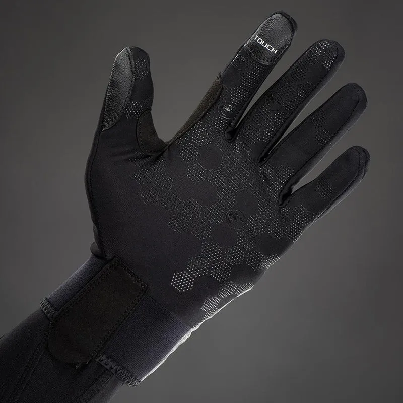 CHIBA Overflap Light - Radhandschuhe L hellgrau, wind- & wasserdicht, Thermofleece, Touchfinger