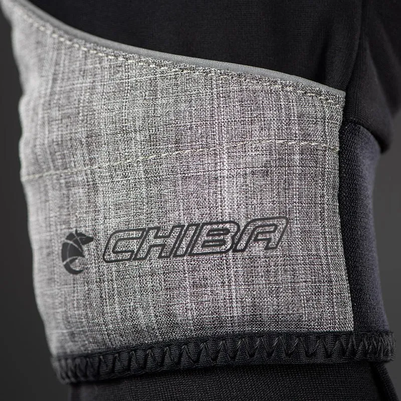 CHIBA Overflap Light - Radhandschuhe L hellgrau, wind- & wasserdicht, Thermofleece, Touchfinger